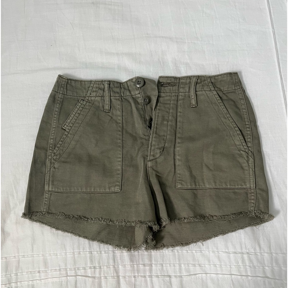 Army Green American Eagle denim shorts